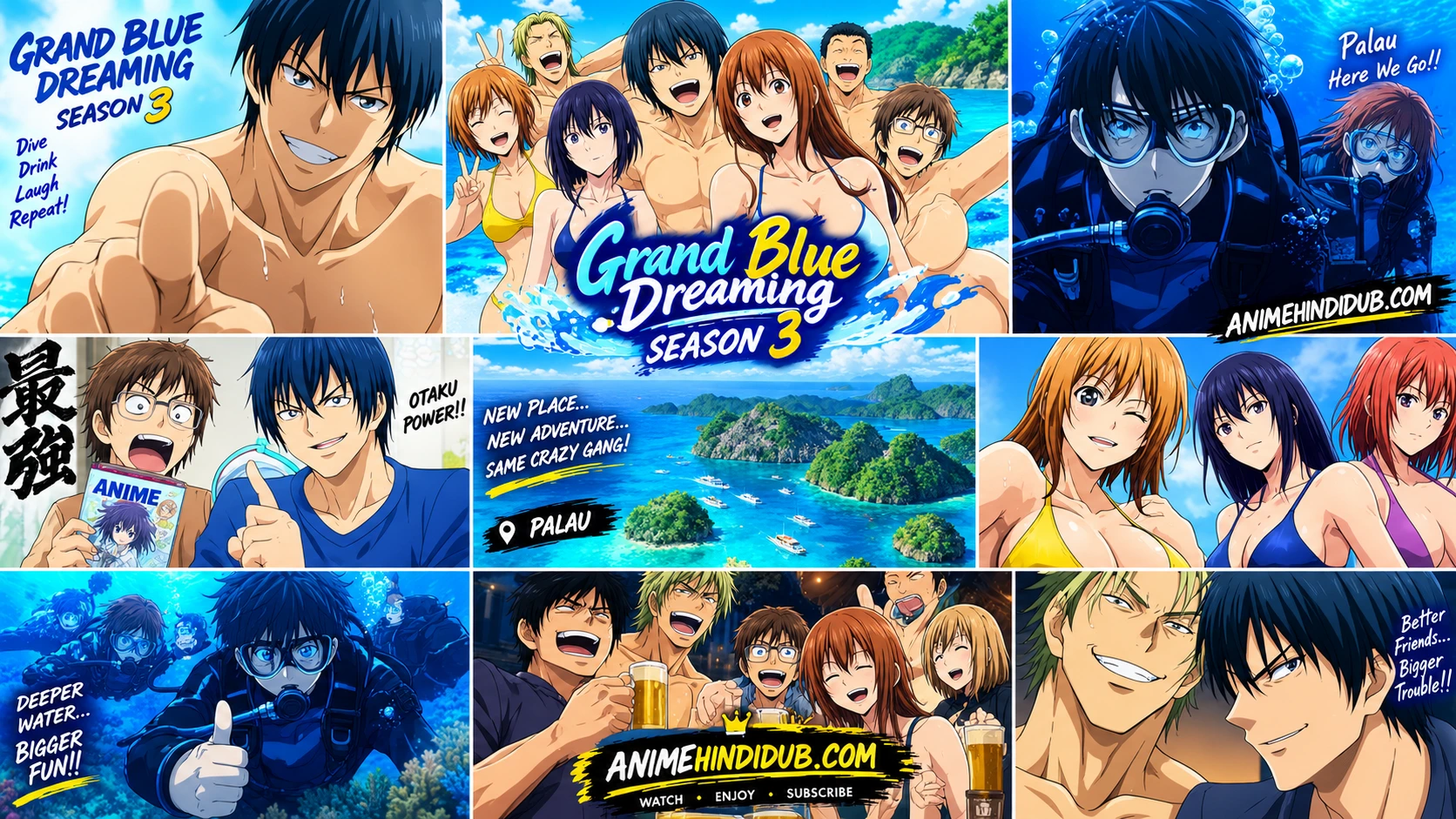 Grand Blue Dreaming S3[Hindi-Jap] Dual Audio 720p & 1080p HD Download