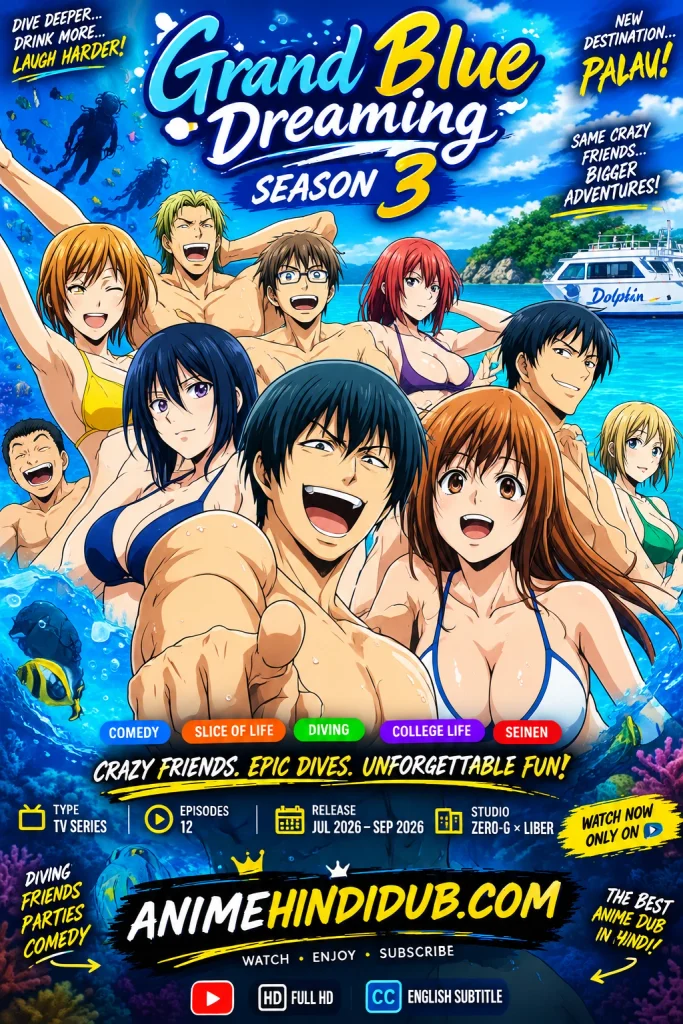 Grand Blue Dreaming S3[Hindi-Jap] Dual Audio 720p & 1080p HD Download